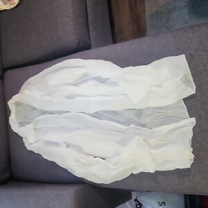 SHEIN LONG SLEEVE SHEER WHITE COVER UP SZ SM NWT